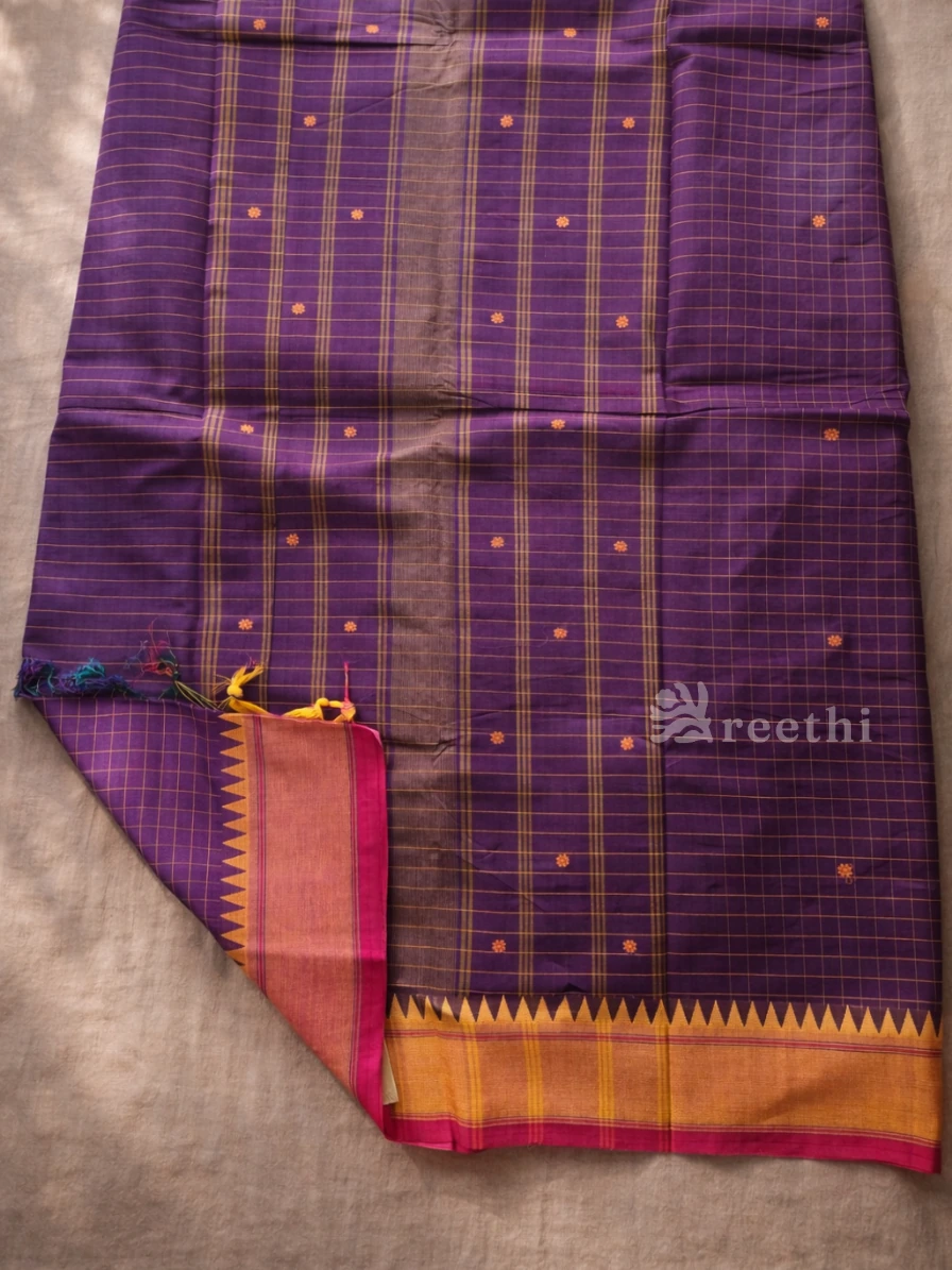 Grand Chettinad Cotton Purple